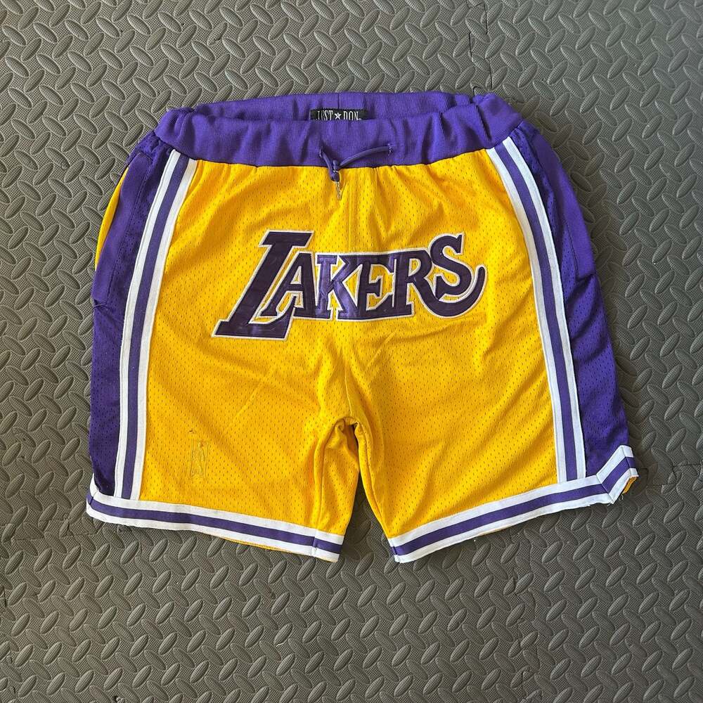 Just Don Los Angeles Lakers 1996-97 Throwback Basketball Mesh Shorts